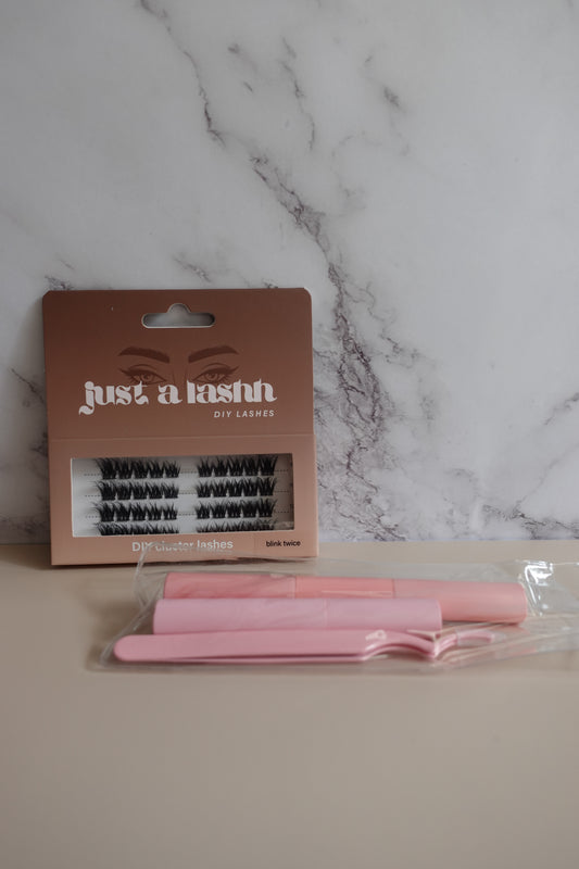 Just A Lashh DIY Cluster Lashes Kit - Blink Twice - no glue included