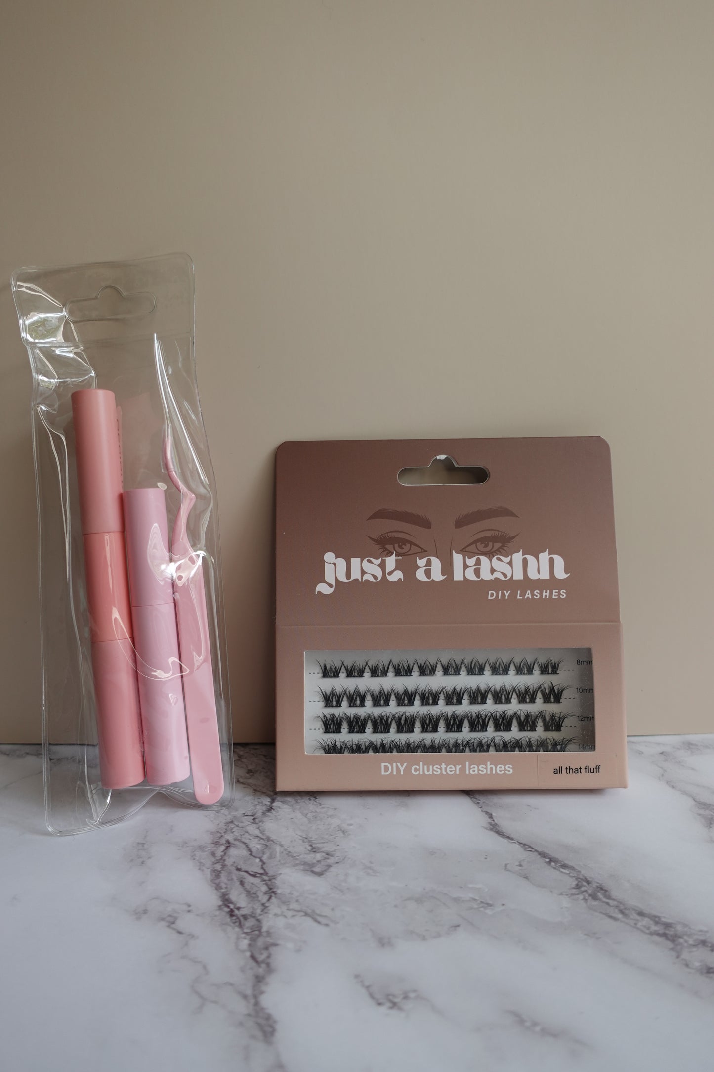 Just A Lashh DIY Cluster Lash Kit - All That Fluff - glue not included