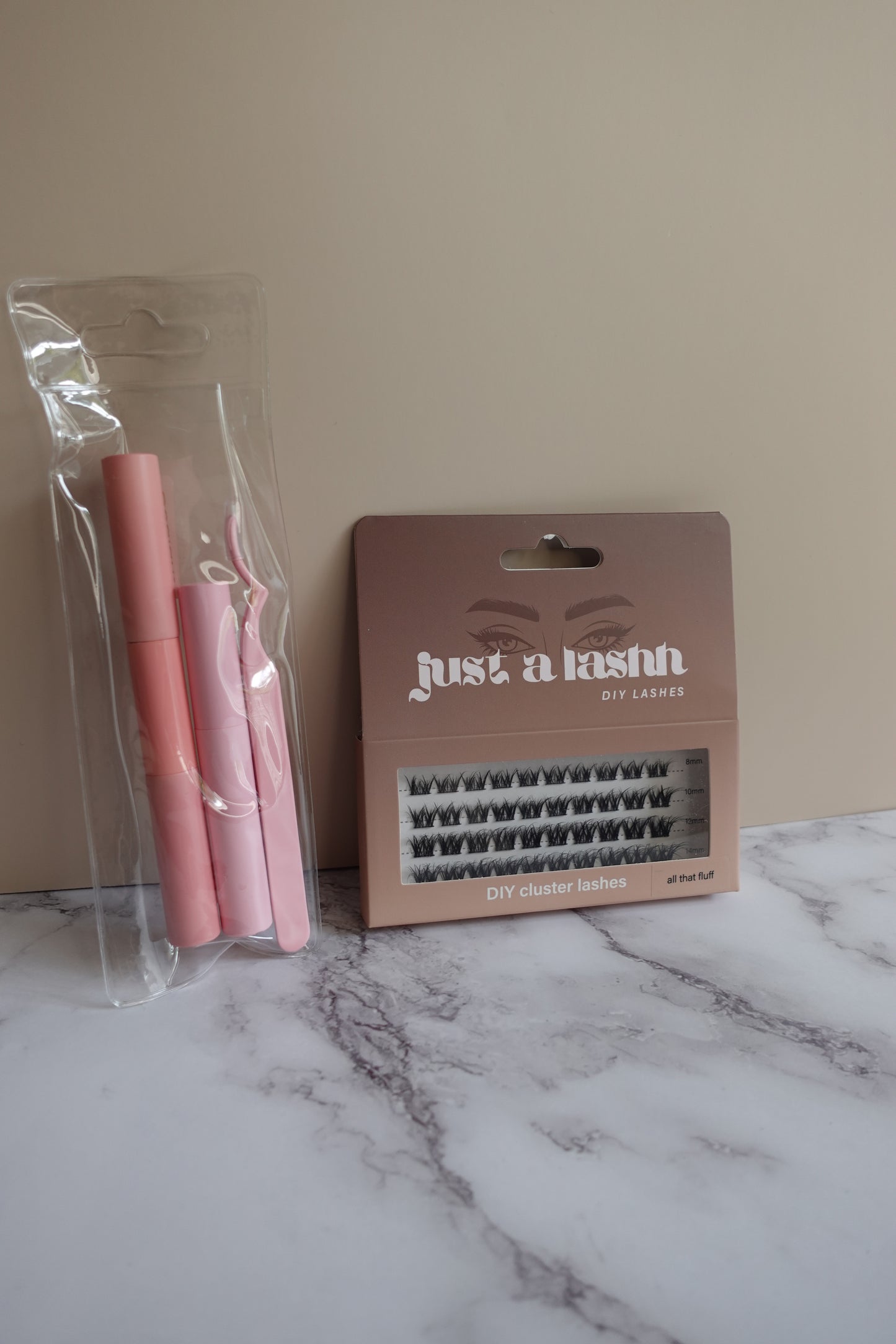 Just A Lashh DIY Cluster Lash Kit - All That Fluff - glue not included